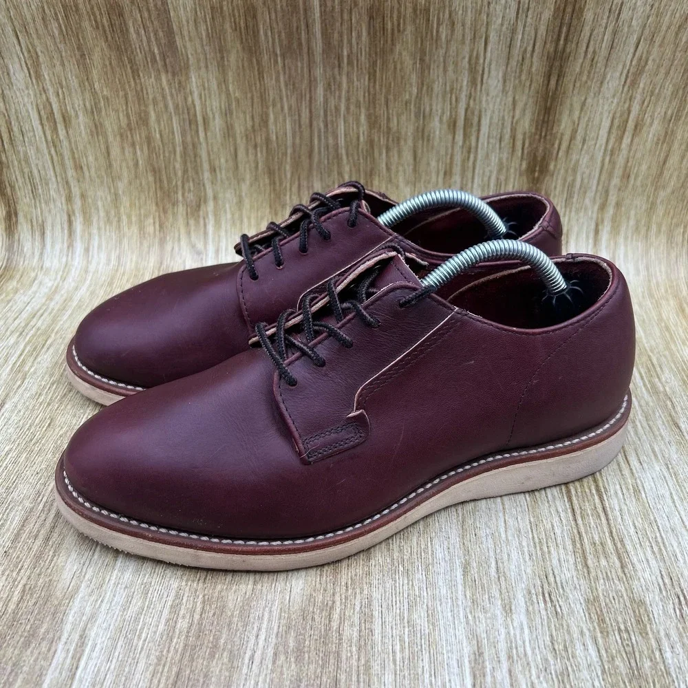 Red Wing Postman Oxford Men's Size 7 Oxblood Burgundy Leather‎ Derby Shoes 3117